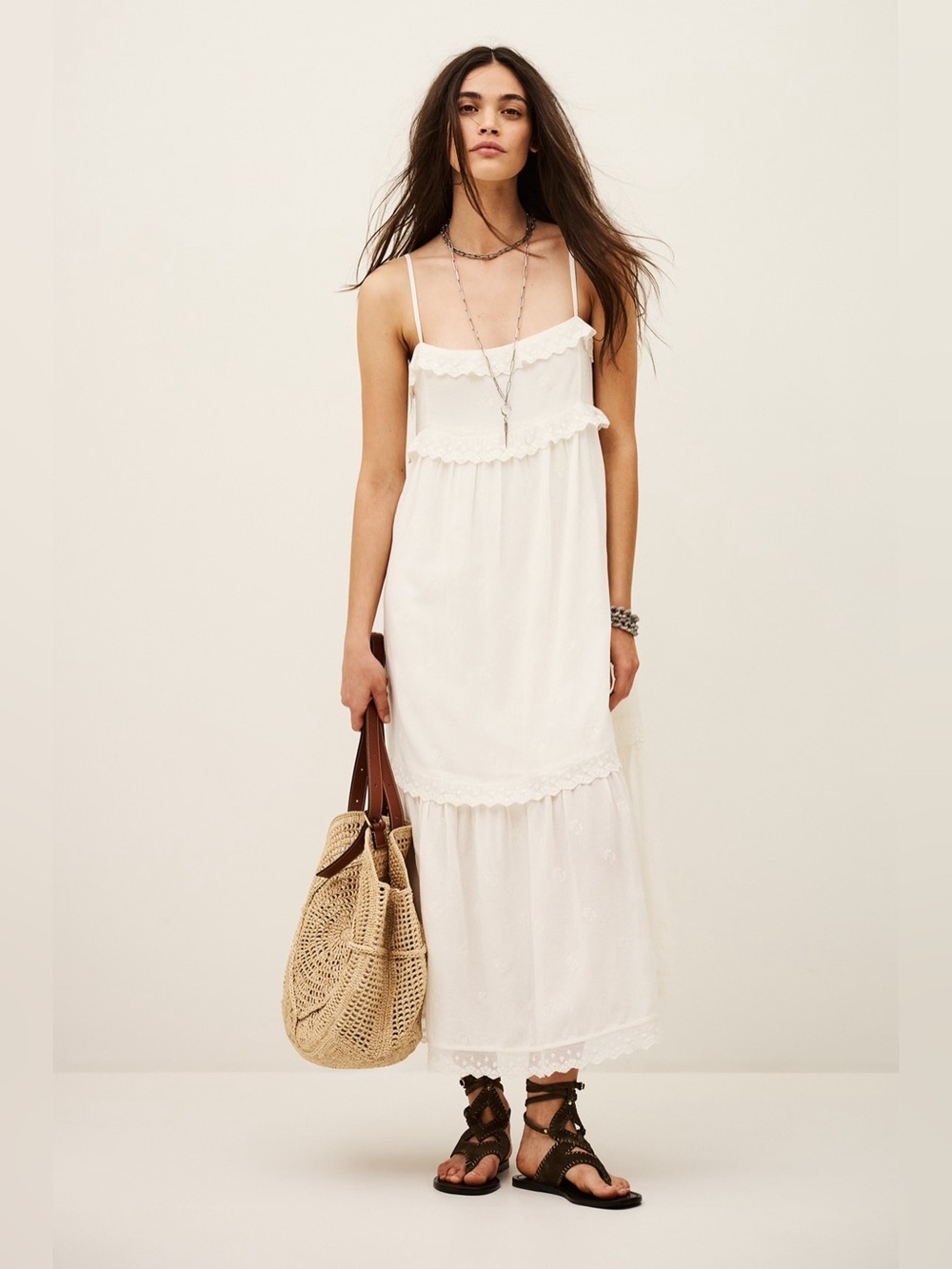 ba&sh ROBE PENNY Dress Boho Cottage core Size 0